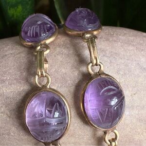 14k Amethyst cabochon Bracelet